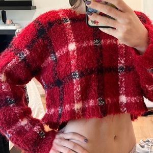 Vintage Christmas crop top sweater